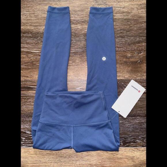 lululemon athletica Pants - Lululemon Wunder Train High Rise 25” Oasis Blue Size 0 NWT